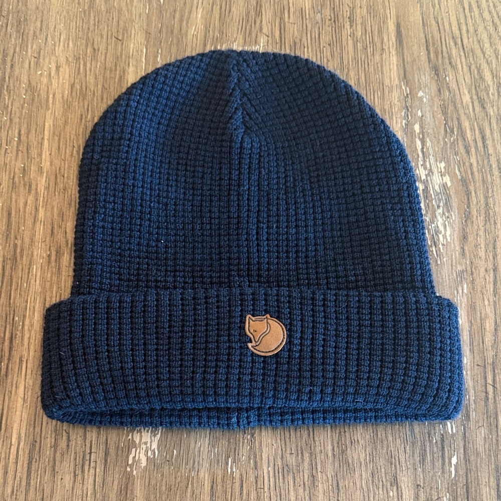 Fjallraven Navy Blue Knit Beanie